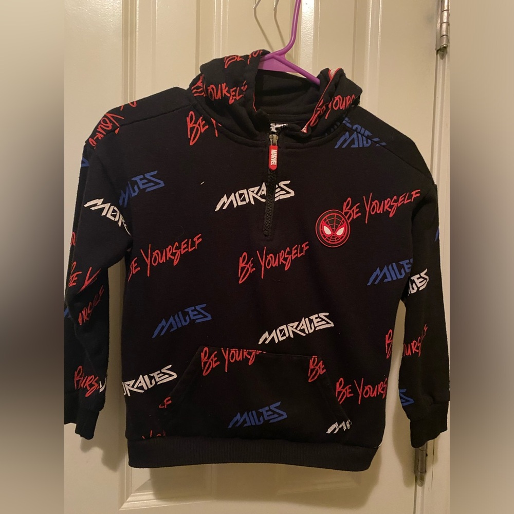 Marvel brand miles morales hoodie.